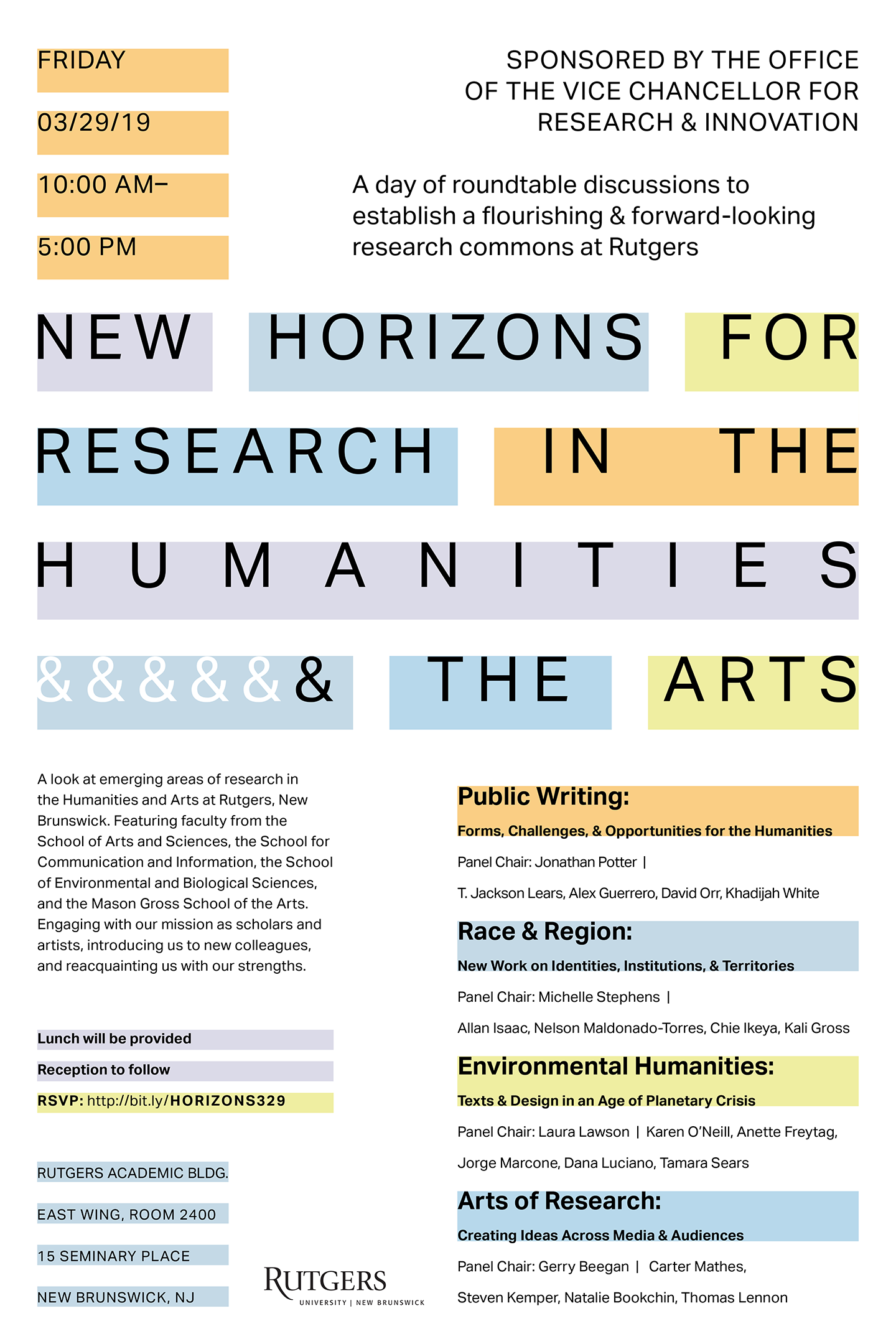 New Horizons For Research In The Humanitites And The Arts